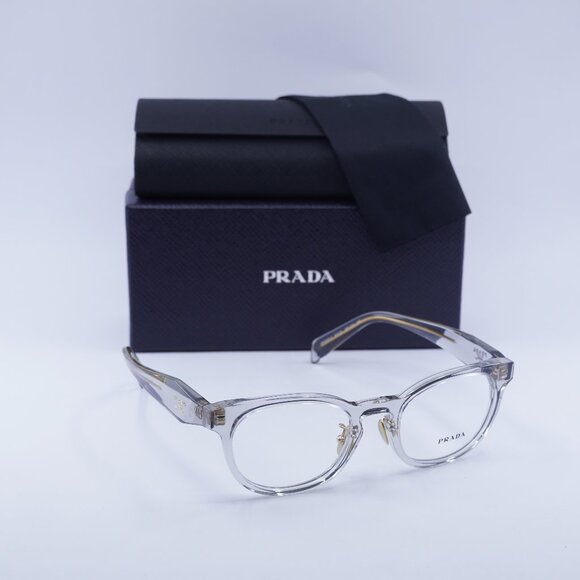 Prada PRB06VD 12R1O1 Cat Eye Eyeglasses 50mm - Transparent Grey - Picture 1 of 10